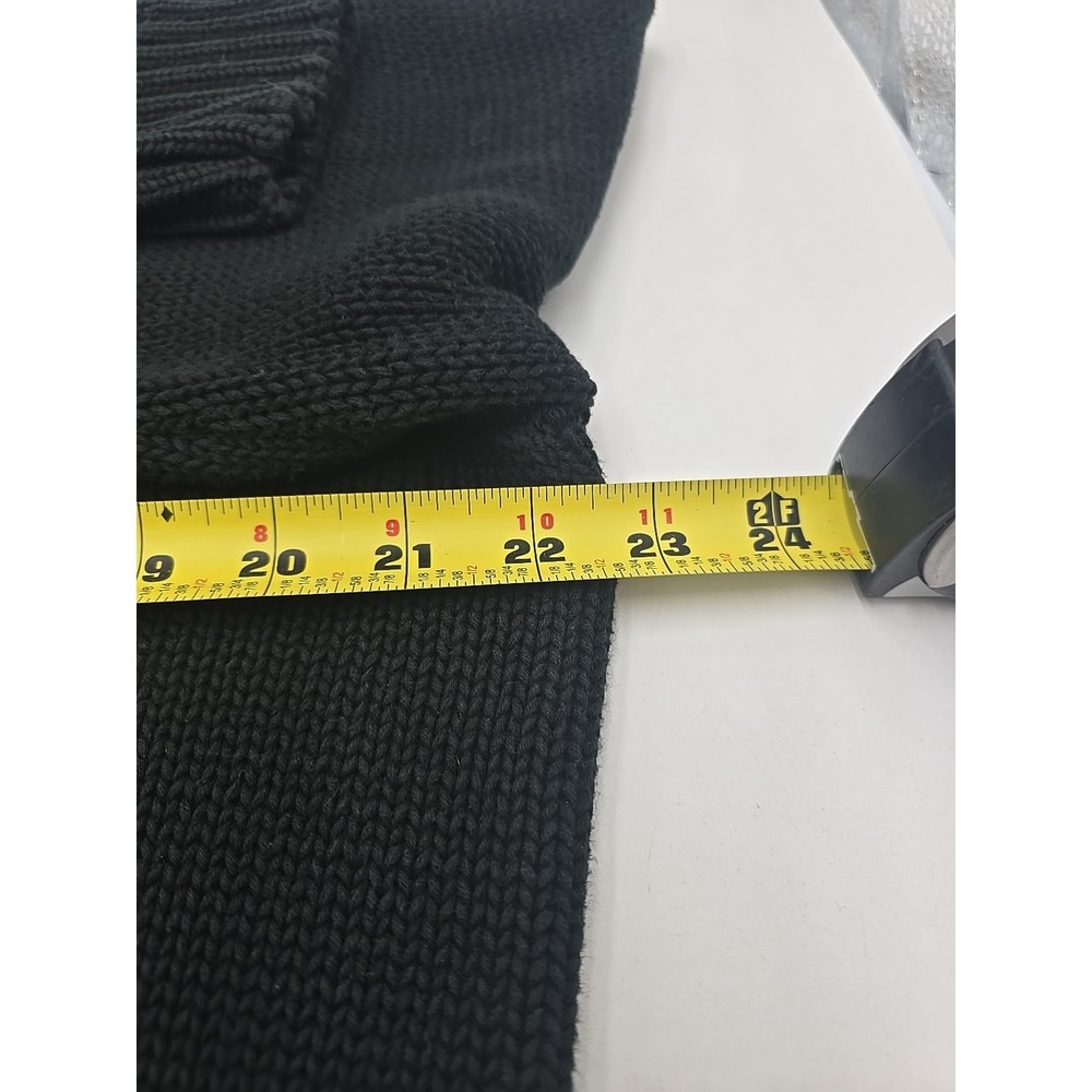 Polo Ralph Lauren Large 90's Preppy 100 % Cotton V-Neck Chunky Sweater - Picture 7 of 12